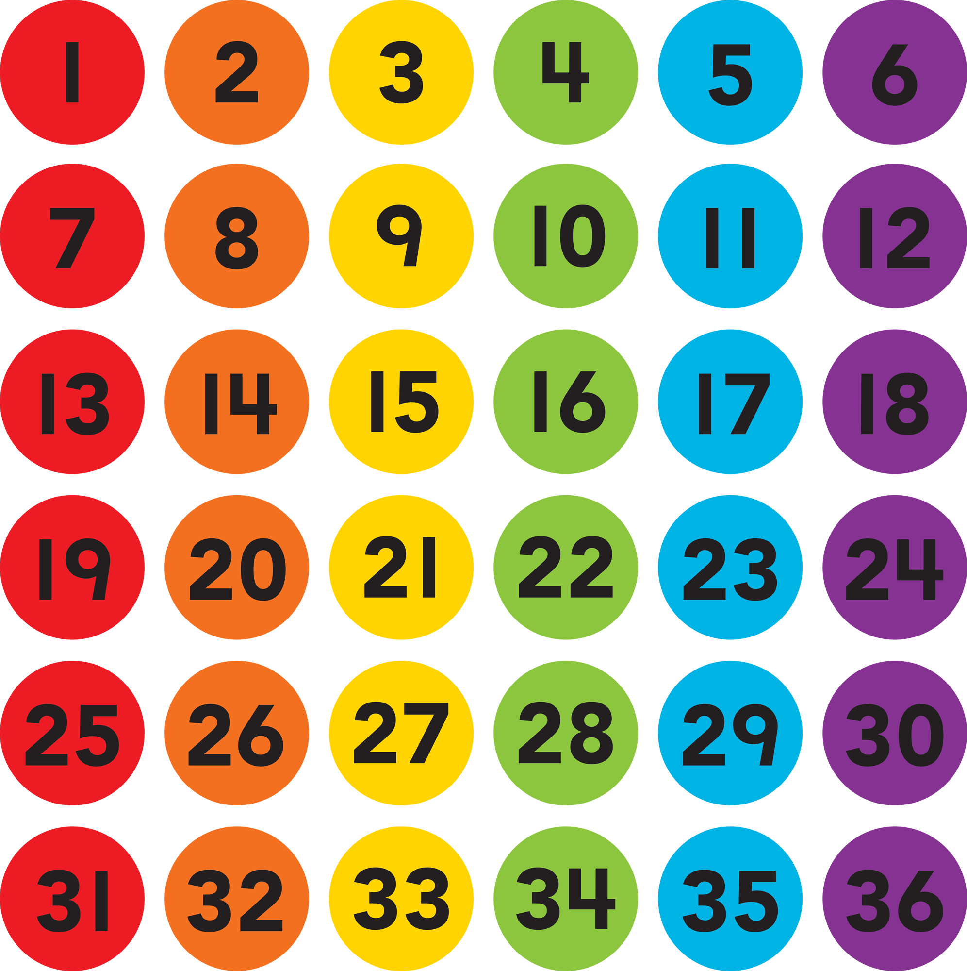 Spot On Carpet Markers Numbers 1-36 " - Image 2