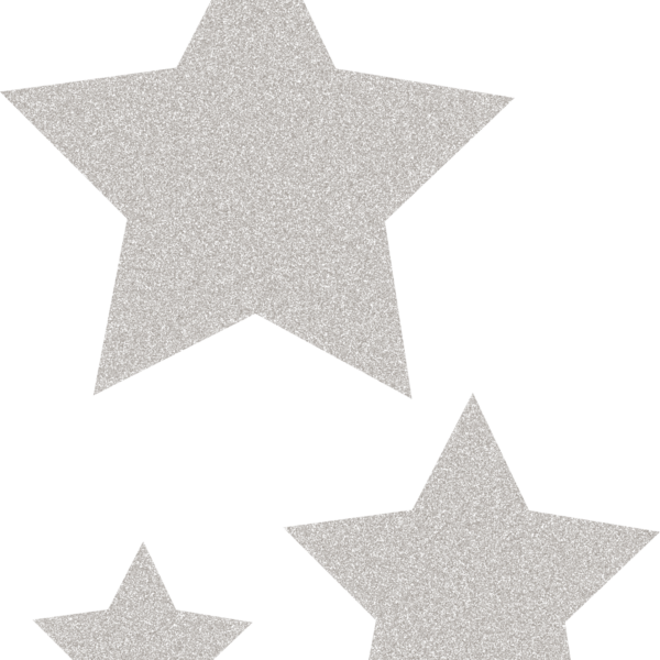 Silver Glitz Stars Accents - Assorted Sizes