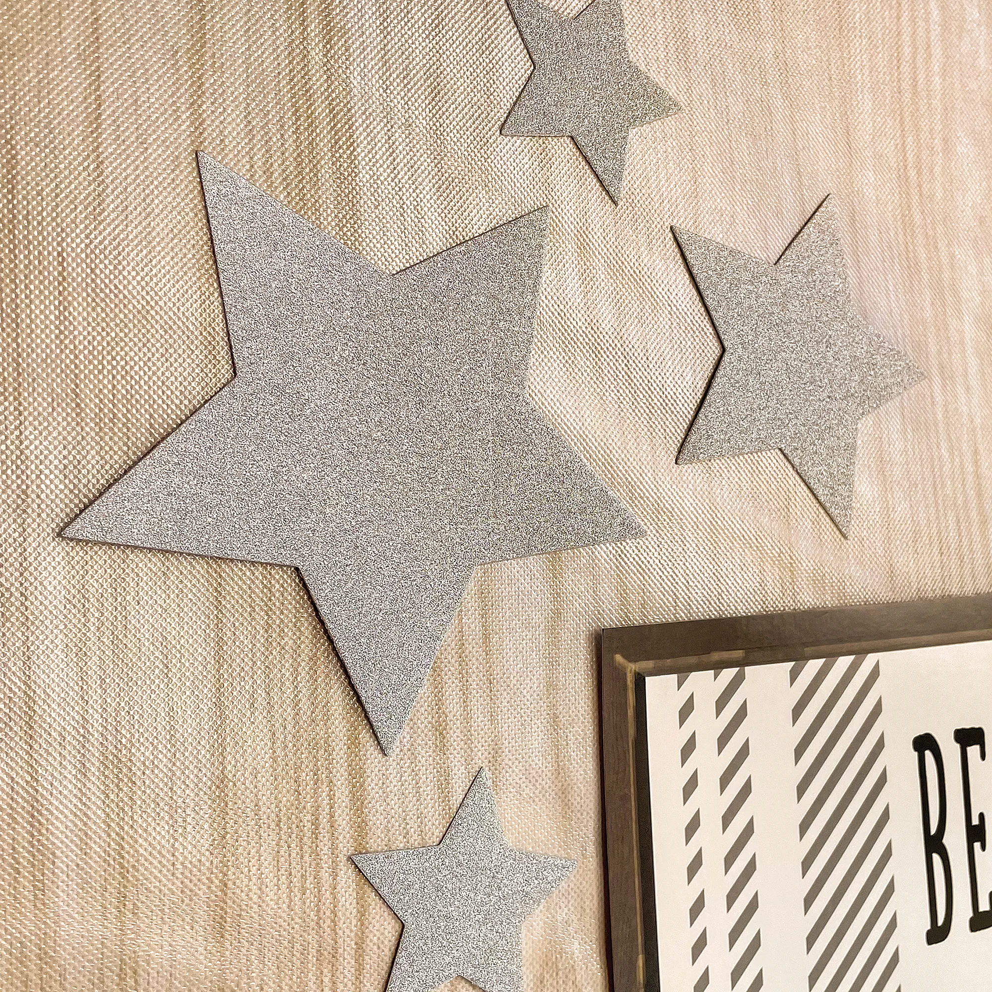 Silver Glitz Stars Accents - Assorted Sizes - Image 2
