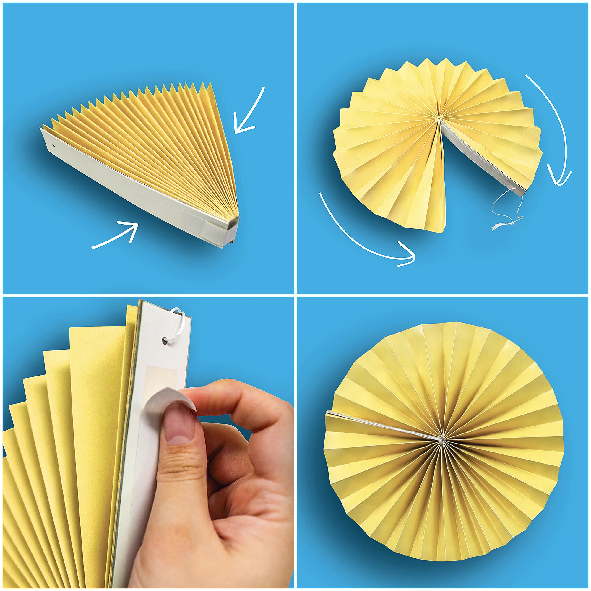 Travel the Map Hanging Paper Fans - Image 2