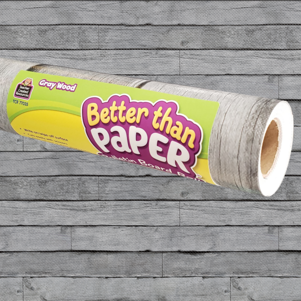 Gray Wood Better Than Paper Bulletin Board Rol