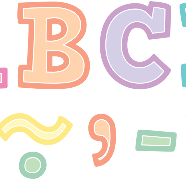 Pastel Pop Bold Block 3" Magnetic Letters