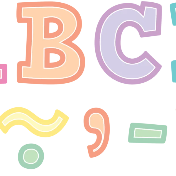 Pastel Pop Bold Block 3" Magnetic Letters