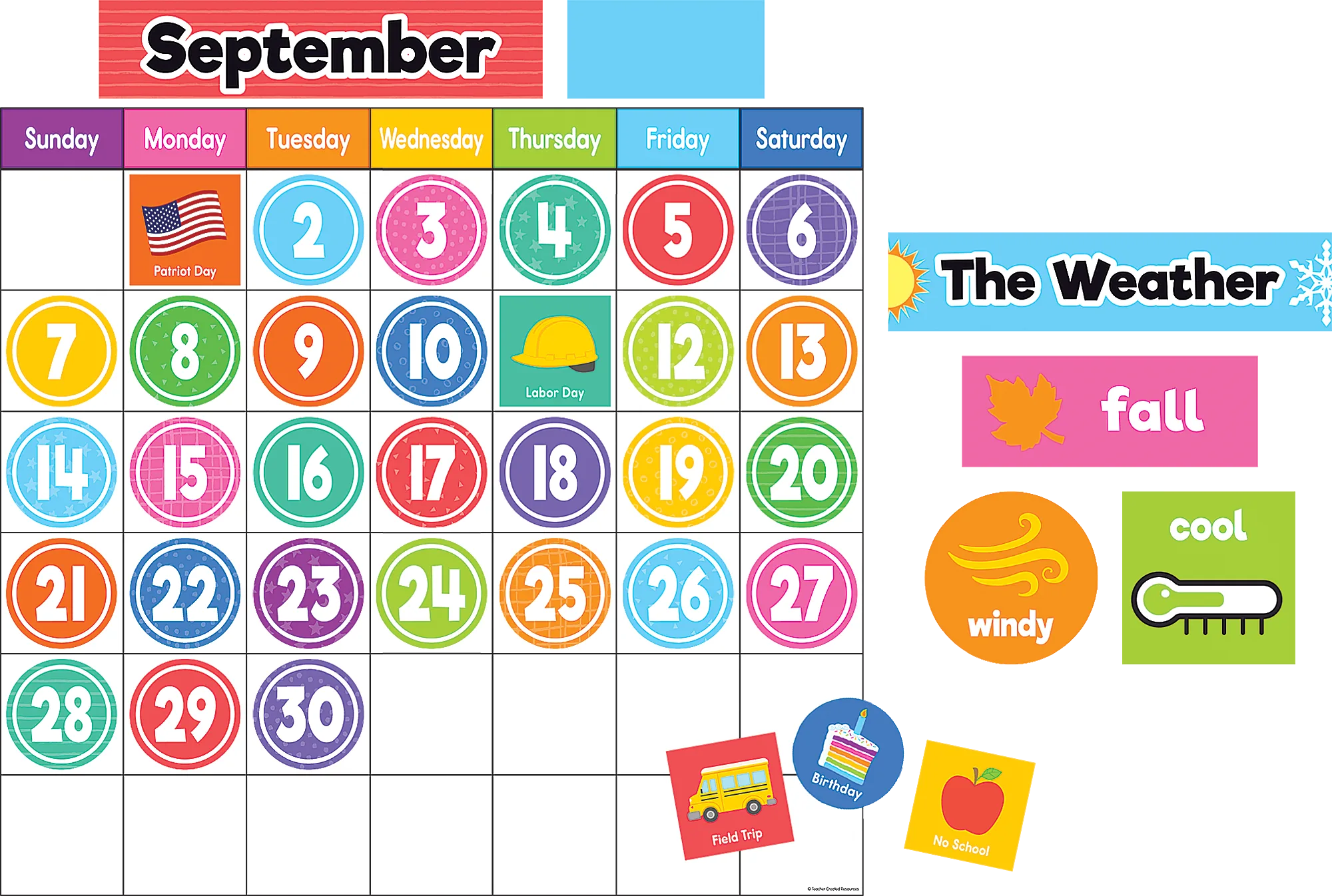 Colorful Magnetic Calendar Set