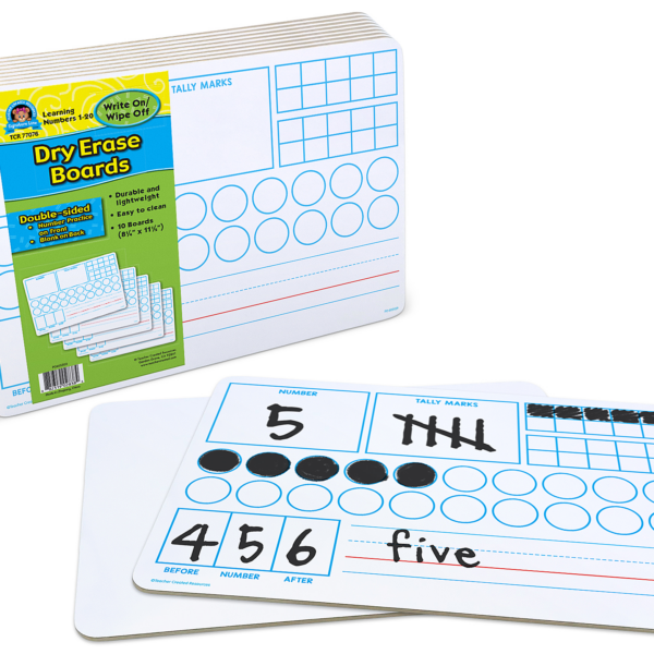 Double-Sided Learning Numbers 1-20 Dry-Erase Boar
