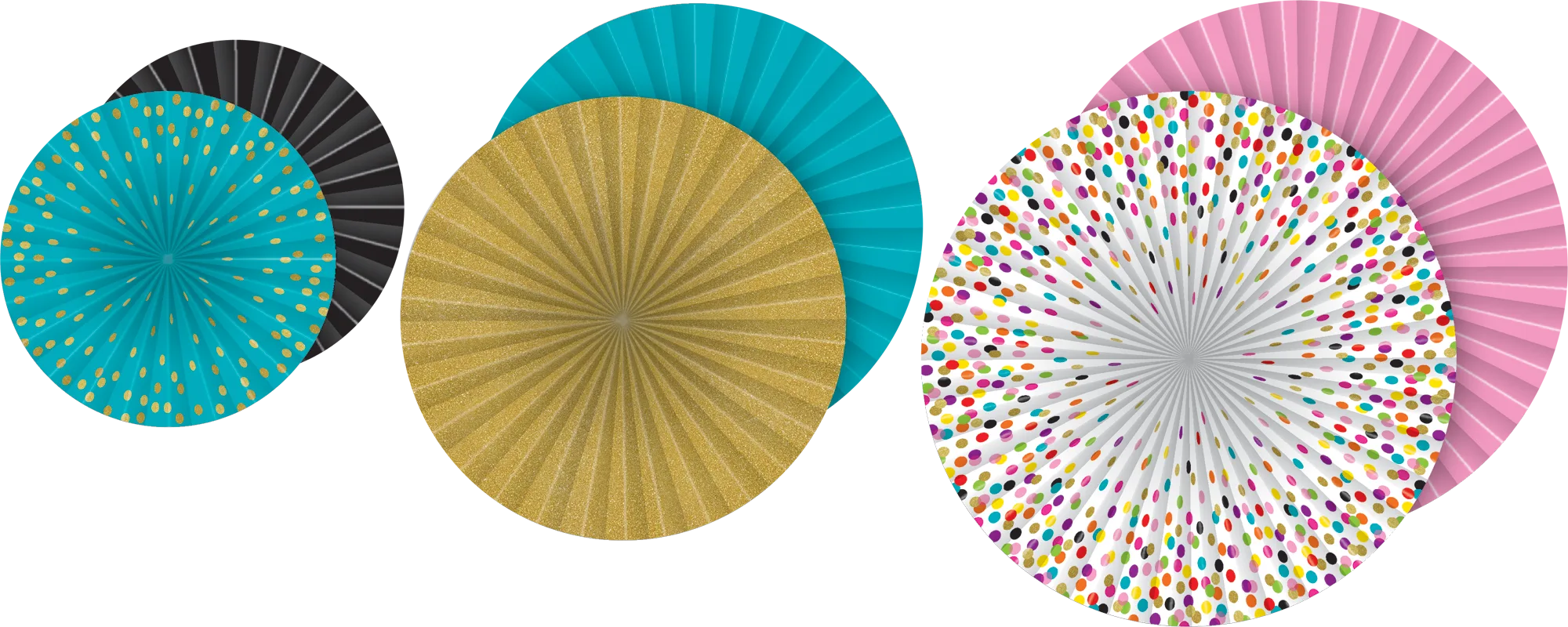 Confetti Hanging Paper Fans