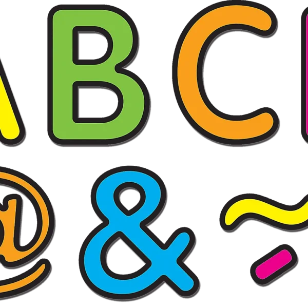Neon Brights Classic 2" Magnetic Letters