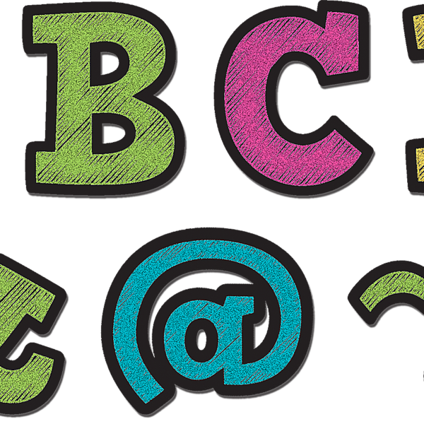 Chalkboard Brights Bold Block 2" Magnetic Letters