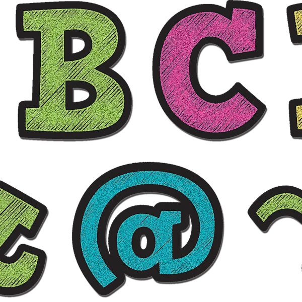 Chalkboard Brights Bold Block 2" Magnetic Letters