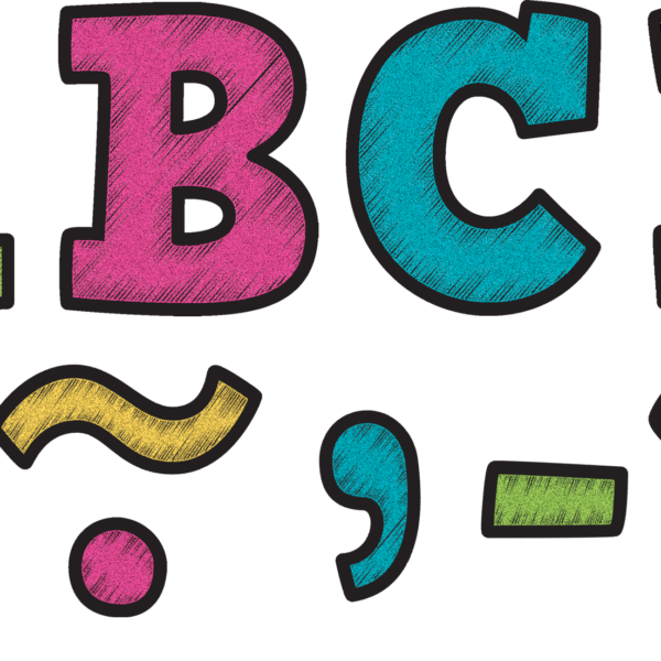 Chalkboard Brights Bold Block 3" Magnetic Letters