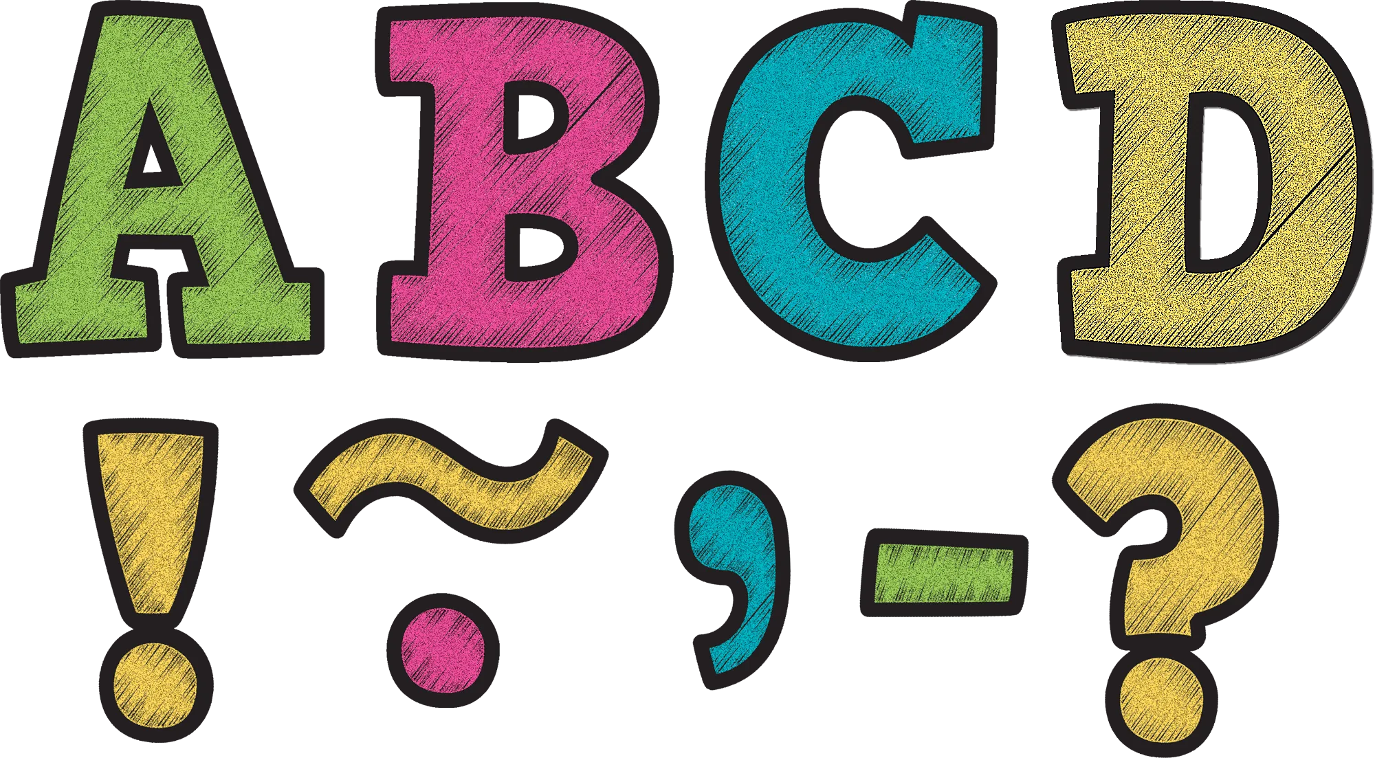 Chalkboard Brights Bold Block 3" Magnetic Letters