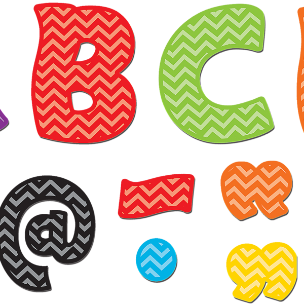 Chevron Funtastic Font 3" Magnetic Letters