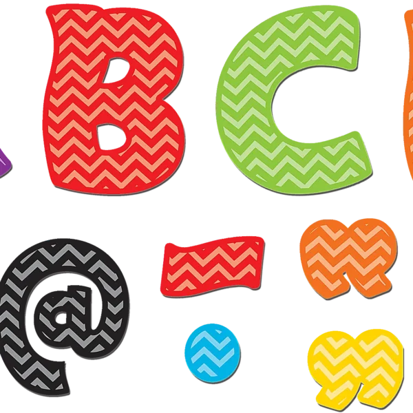 Chevron Funtastic Font 3" Magnetic Letters