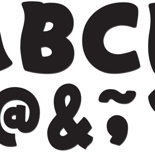 Black Funtastic Font 3" Magnetic Letters