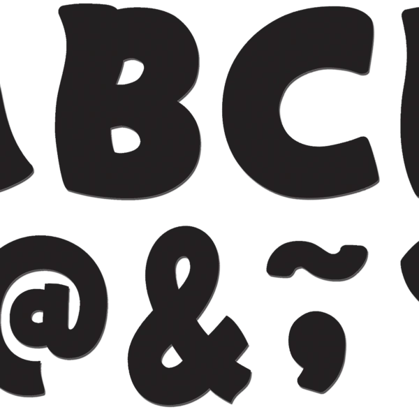 Black Funtastic Font 3" Magnetic Letters