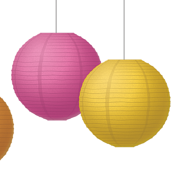 Colorful 8" Hanging Paper Lanterns
