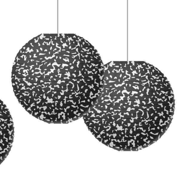 Composition 8" Hanging Paper Lanterns