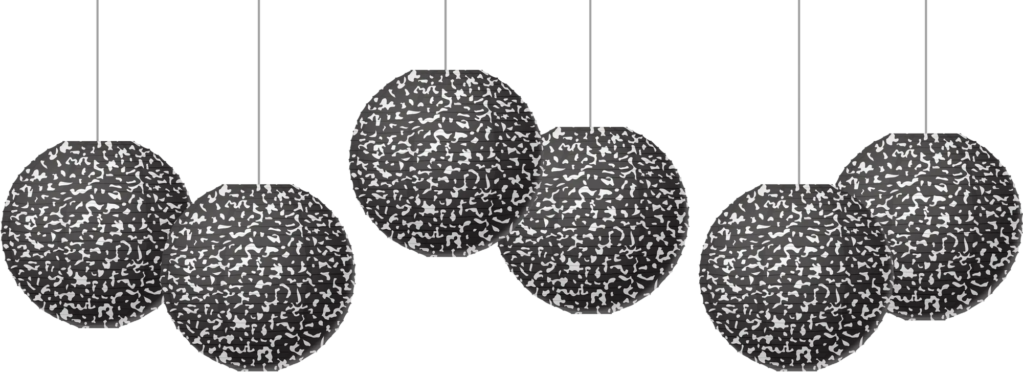 Composition 8" Hanging Paper Lanterns