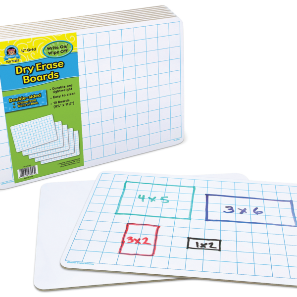 Double-Sided Math Grid Dry-Erase Boards