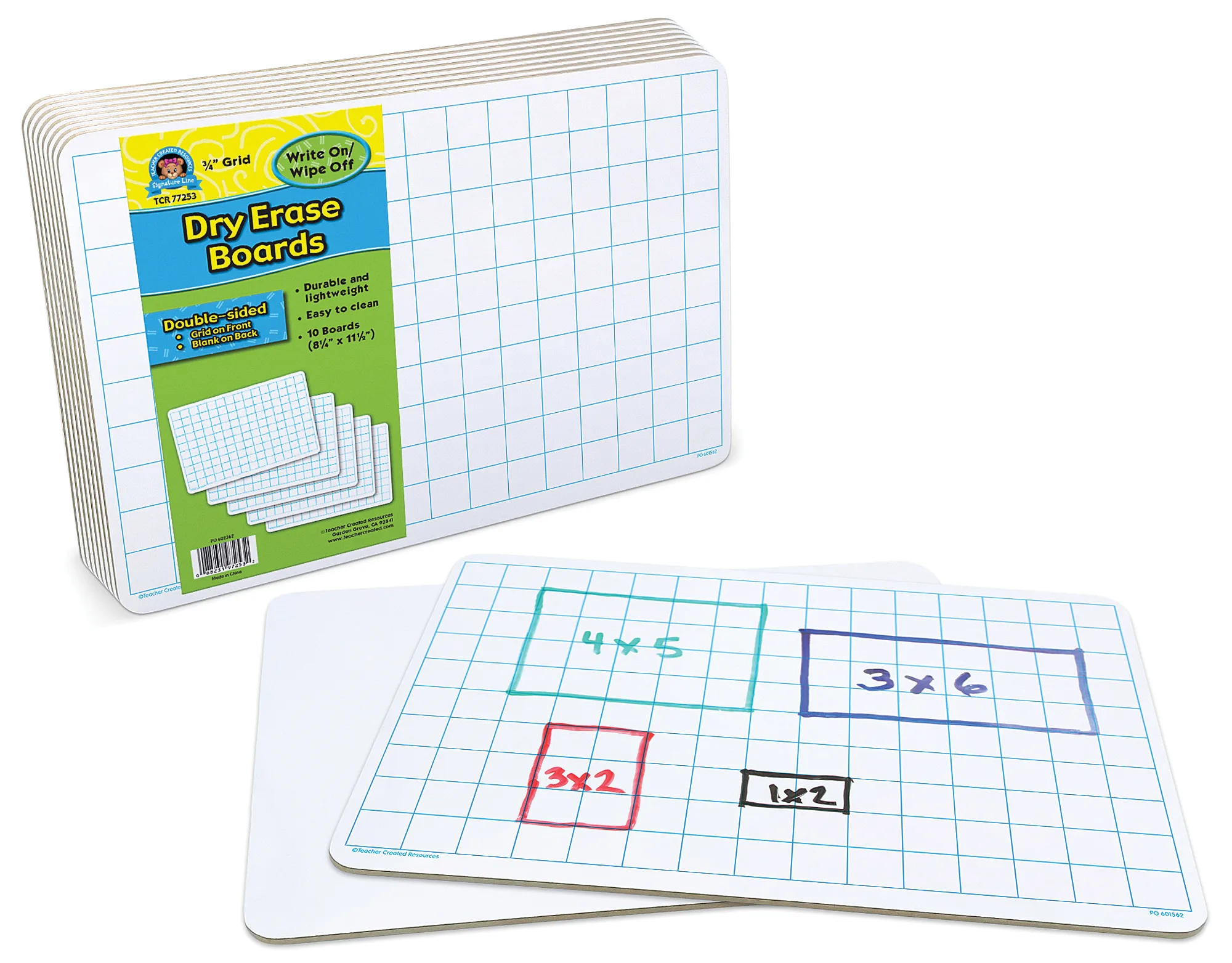 Double-Sided Math Grid Dry-Erase Boards