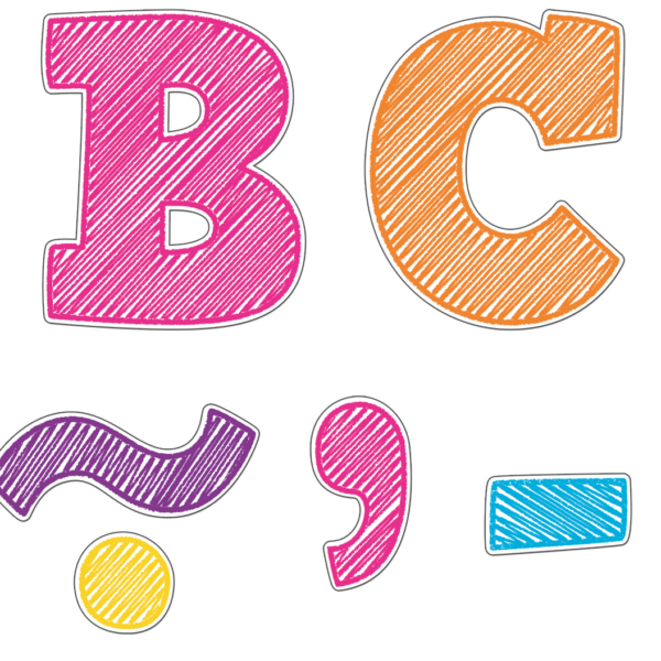 Scribble Bold Block 3" Magnetic Letters