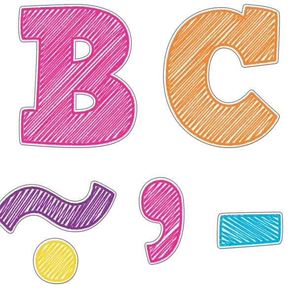 Scribble Bold Block 3" Magnetic Letters