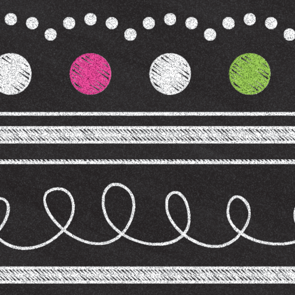 Chalkboard Brights Ribbon Runner