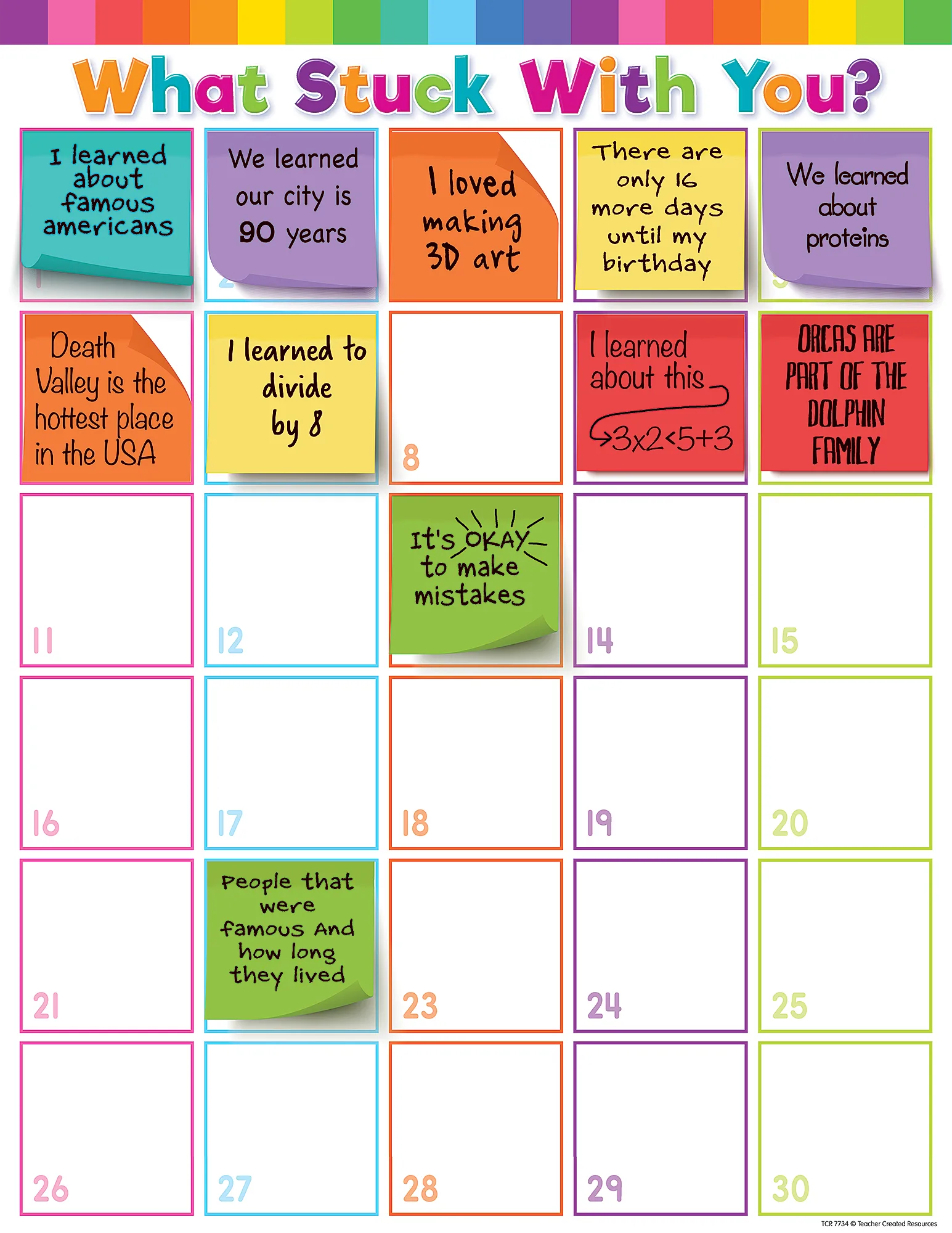 Colorful What Stuck With You? Chart - Image 2