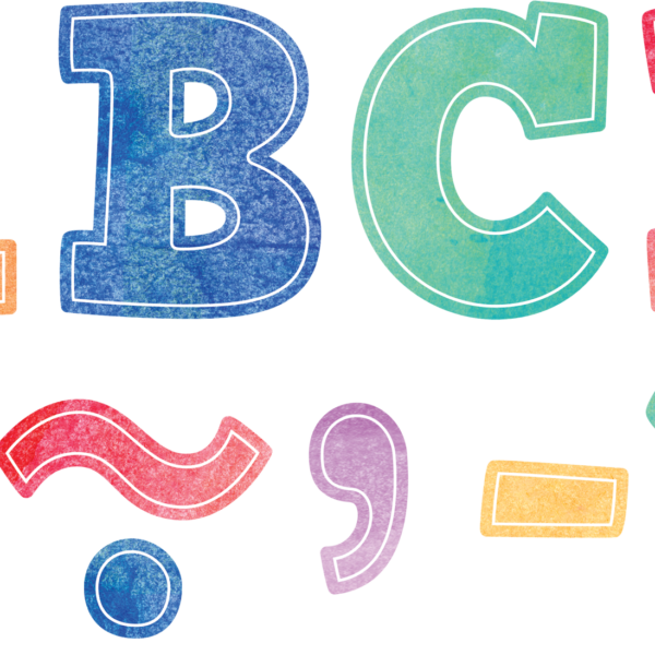 Watercolor Bold Block 3" Magnetic Letters