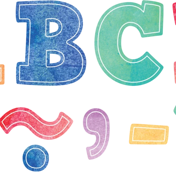 Watercolor Bold Block 3" Magnetic Letters