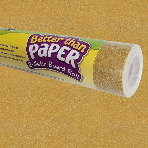 Gold Shimmer Better Than Paper Bulletin Board Rol