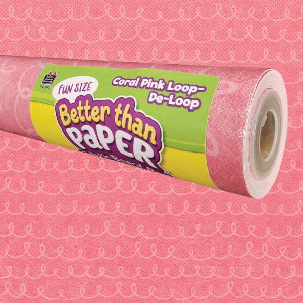 Fun Size Coral Pink Loop-De-Loop Better Than Paper Bulletin Board Rol