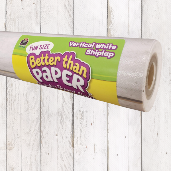 Fun Size Vertical White Shiplap Better Than Paper Bulletin Board Rol