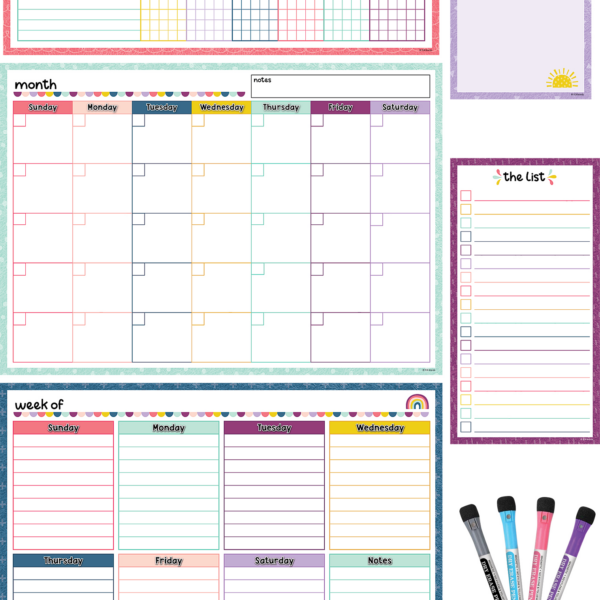 Oh Happy Day Dry-Erase Magnetic Calendar Set