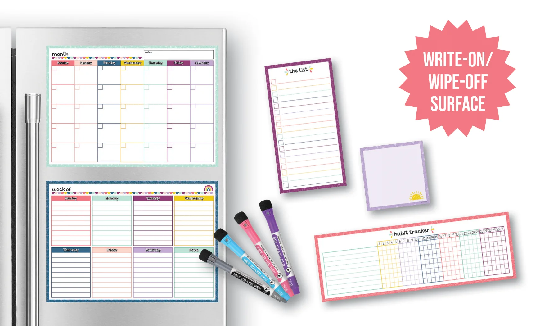Oh Happy Day Dry-Erase Magnetic Calendar Set - Image 2