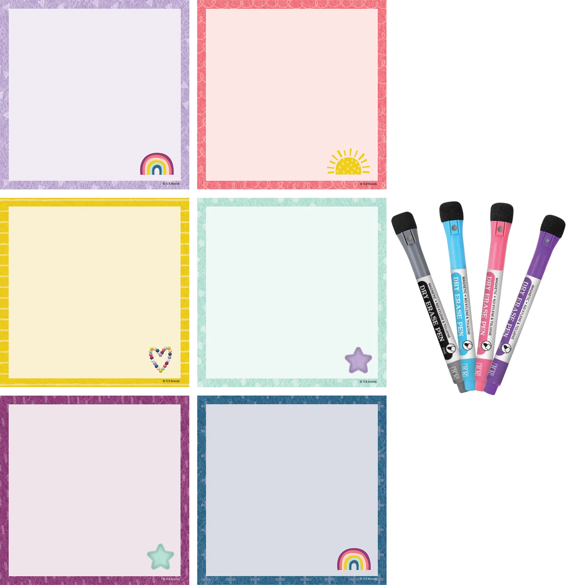Oh Happy Day Dry-Erase Magnetic Square Notes - Image 2