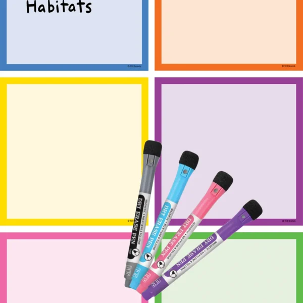 Colorful Dry-Erase Magnetic Square Notes