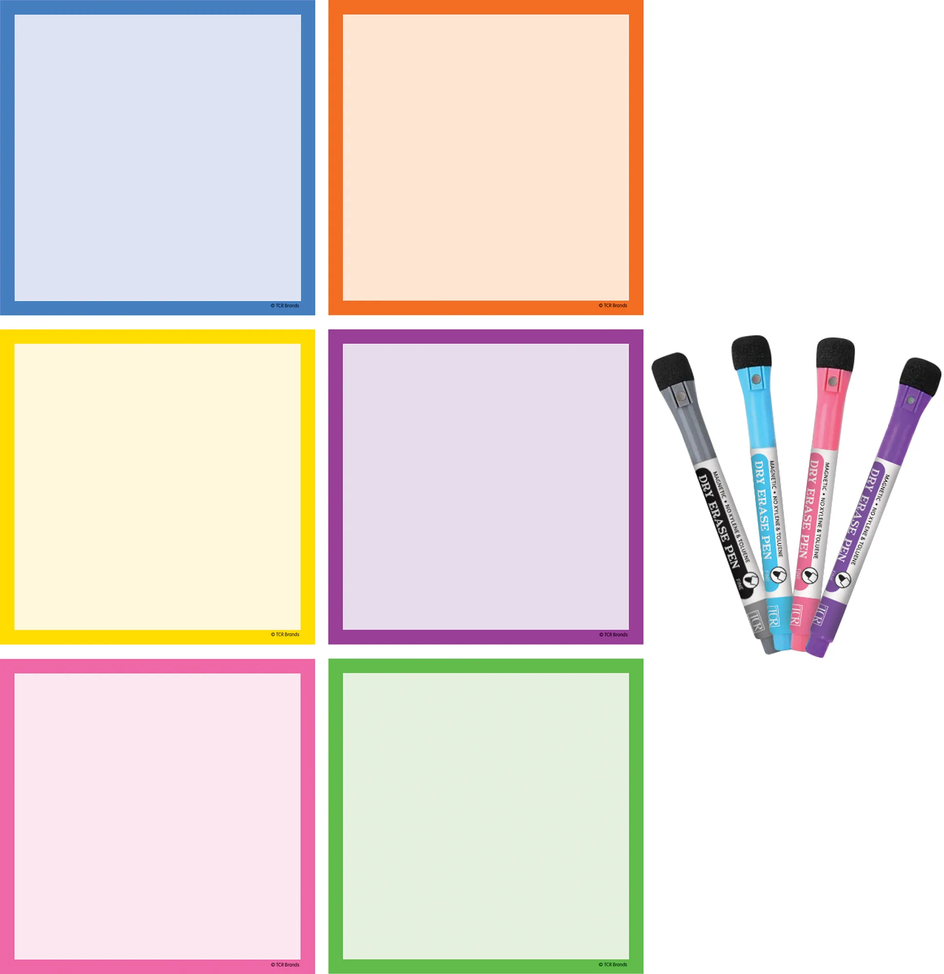 Colorful Dry-Erase Magnetic Square Notes - Image 2