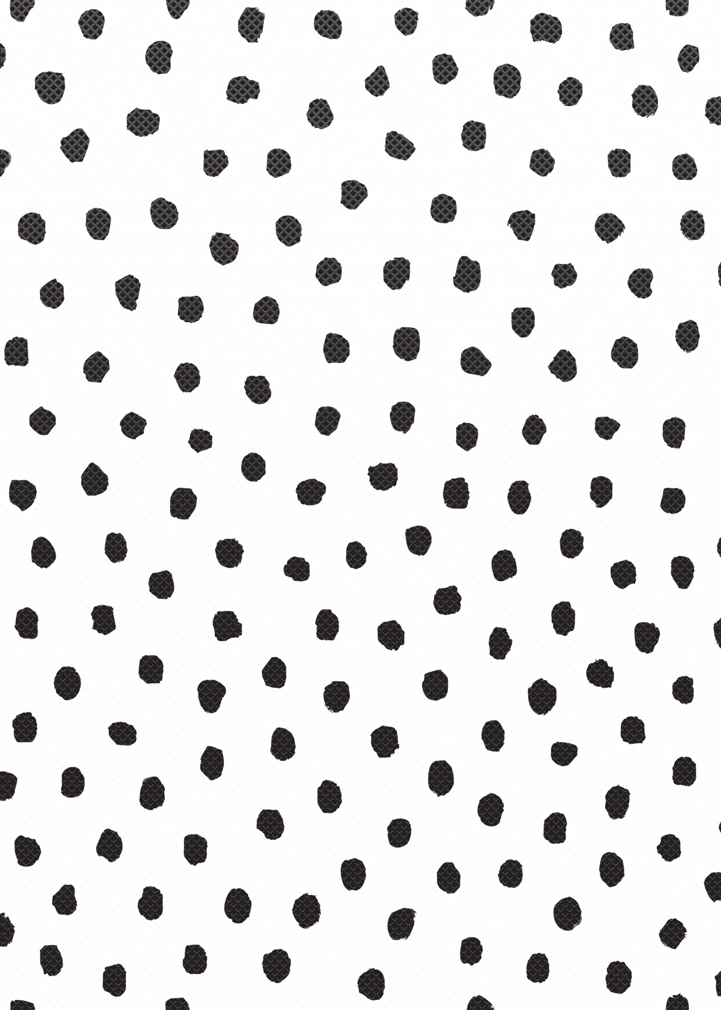 Black Painted Dots on White Better Than Paper Bulletin Board Rol - Image 2