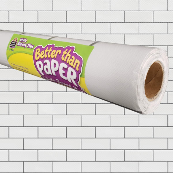 White Subway Tile Better Than Paper Bulletin Board Rol