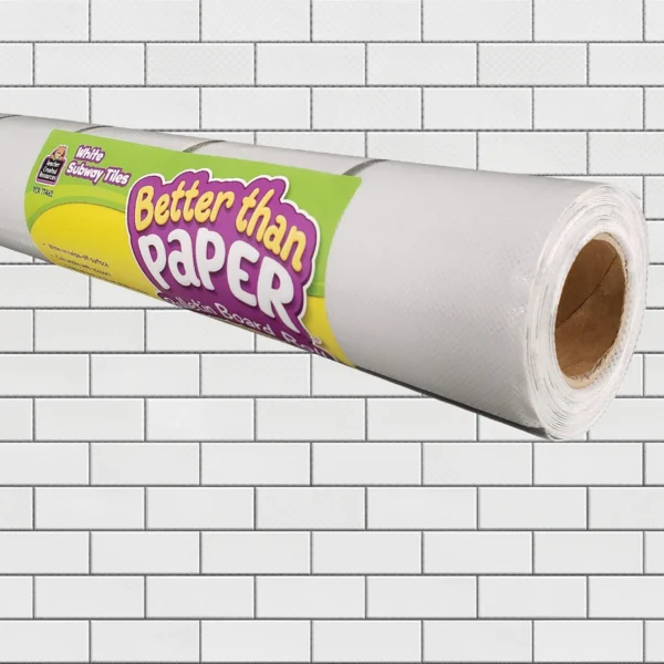 White Subway Tile Better Than Paper Bulletin Board Rol