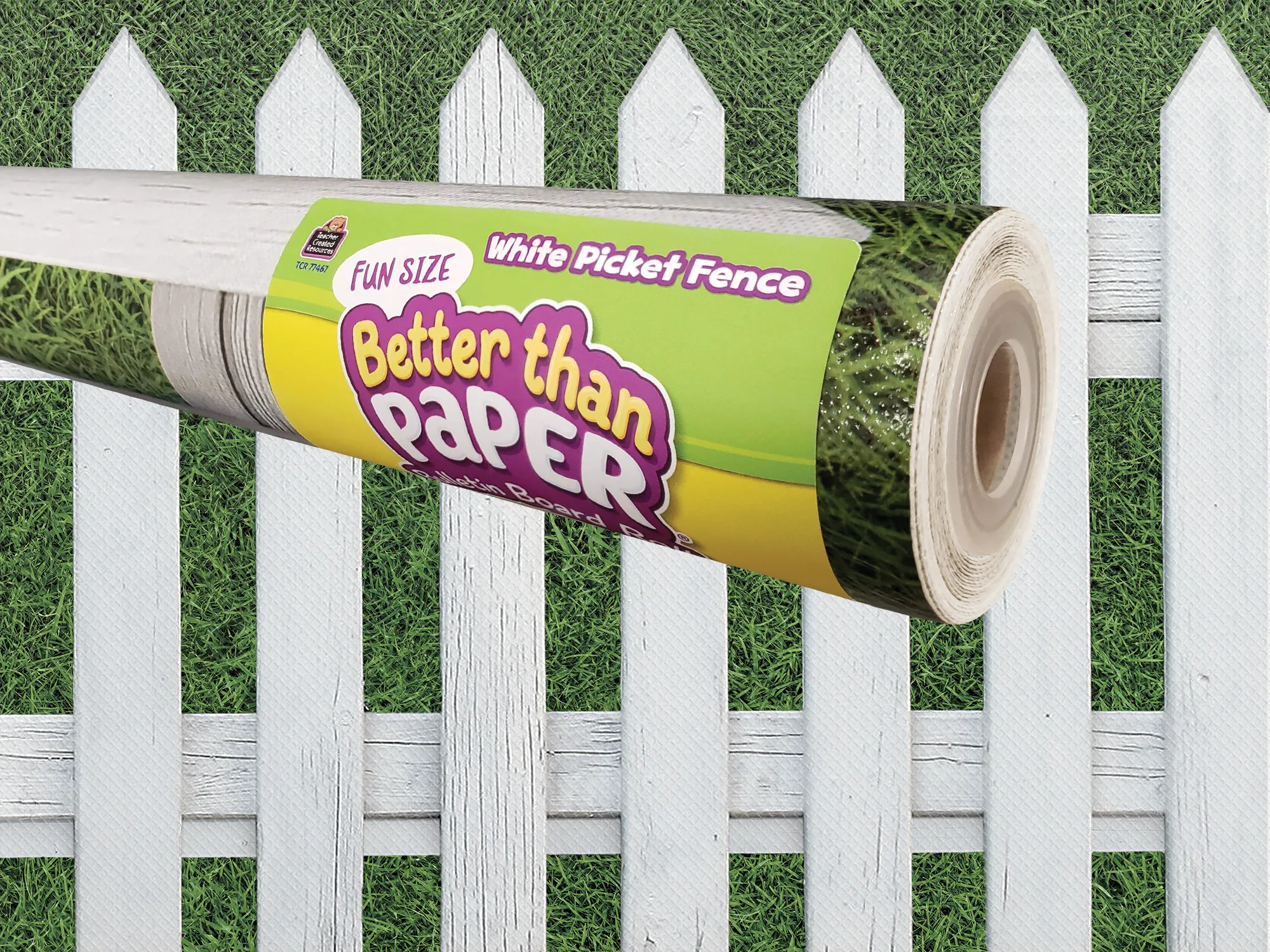 Fun Size White Picket Fence Better Than Paper Bulletin Board Rol