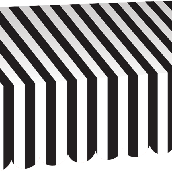 Black & White Stripes Awning