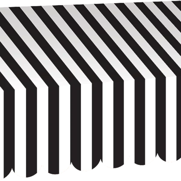 Black & White Stripes Awning