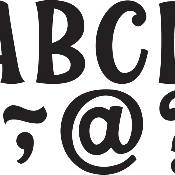 Black Wild Whimsy 3" Magnetic Letters