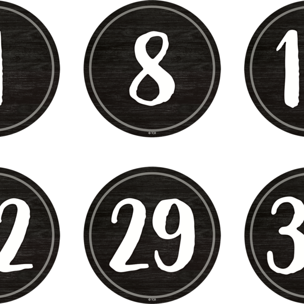 Spot On Floor Markers Modern Farmhouse Numbers 1-36 "