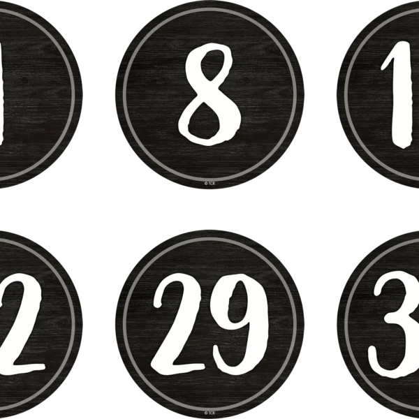 Spot On Floor Markers Modern Farmhouse Numbers 1-36 "