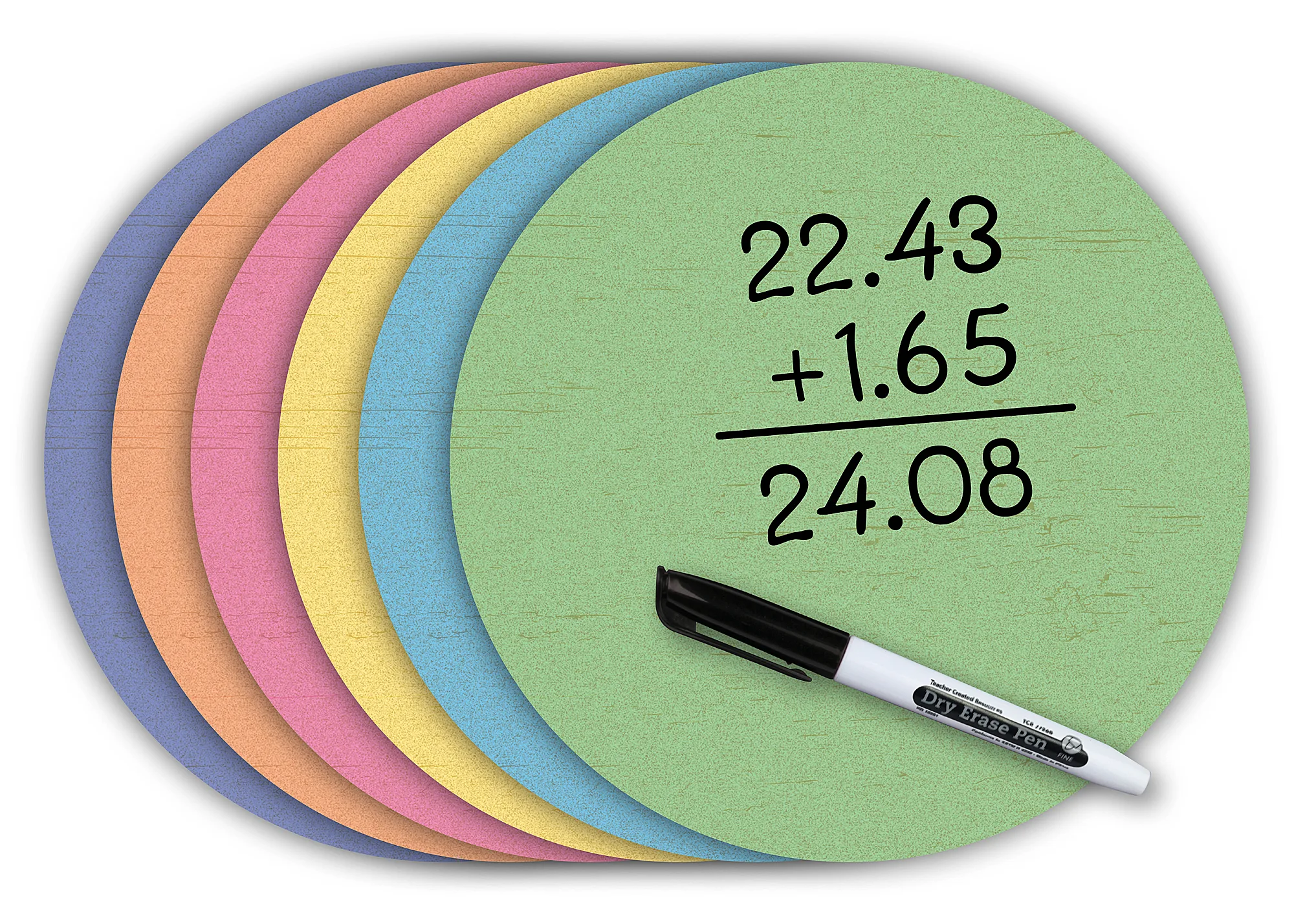 Spot On Dry-Erase Desktop Writing Spots Painted Wood - 10-1/" - Image 2