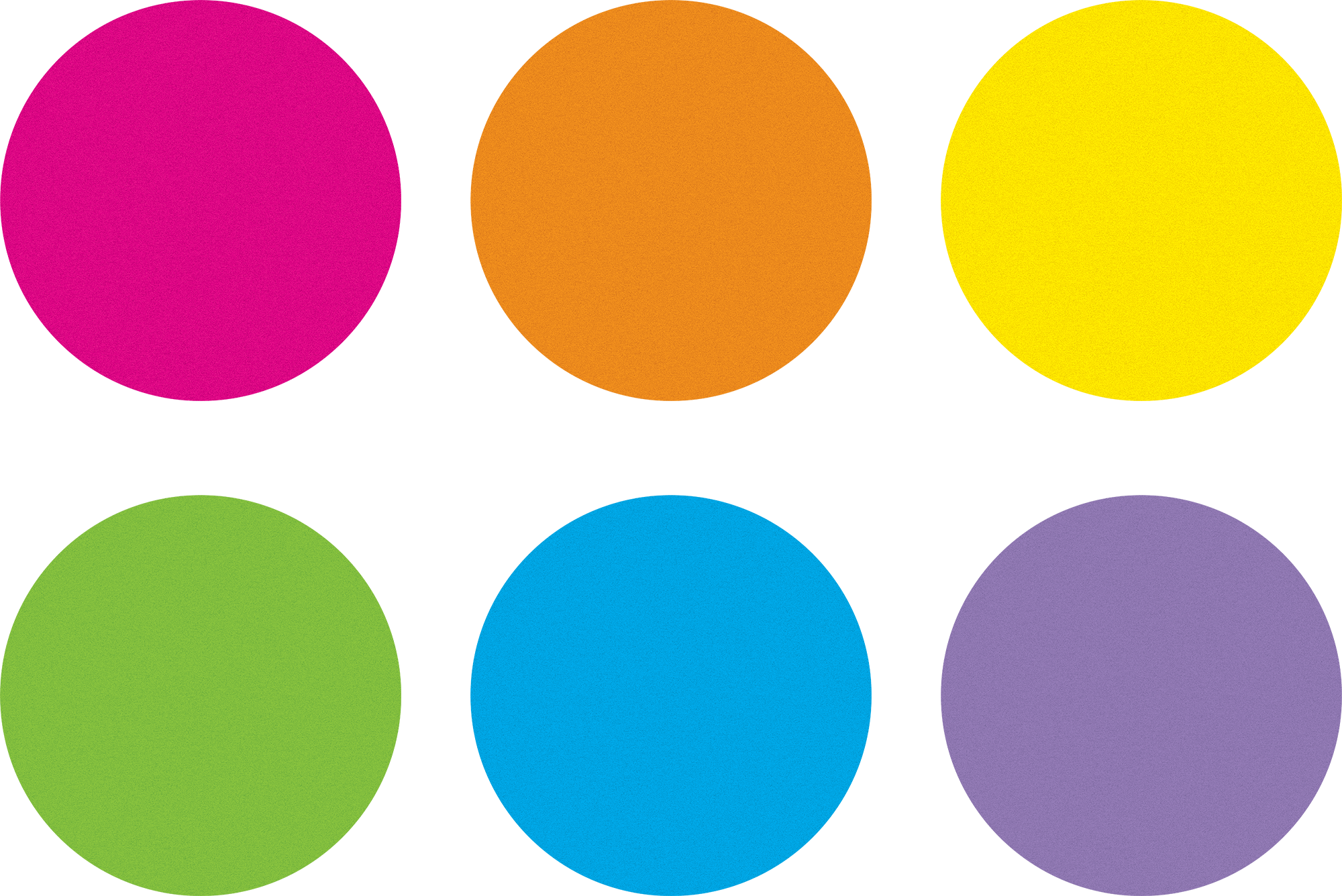 Spot On Dry-Erase Desktop Writing Spots Bright Circles - 10-1/"