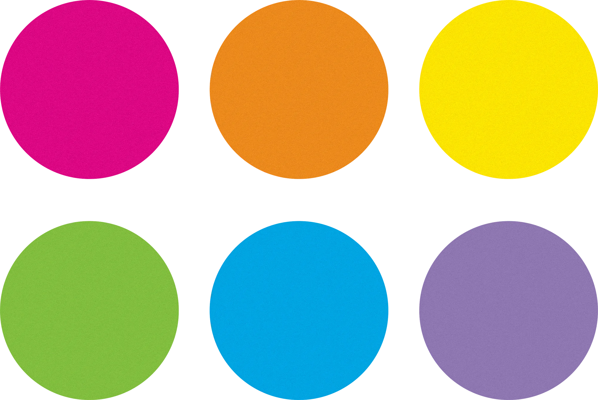 Spot On Dry-Erase Desktop Writing Spots Bright Circles - 10-1/"